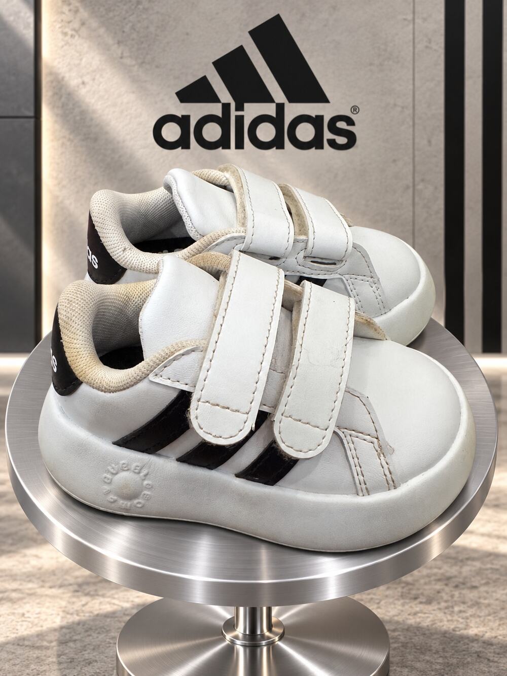 adidas Grand Court 2.0 CF I White Black Toddler Sneakers Size 5K ID5271